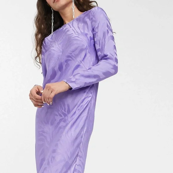 ASOS | Dresses | Asos Us 8 Purple Midi Dress | Poshmark